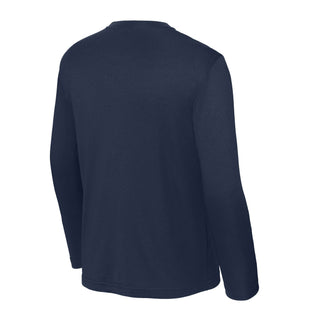 Michigan Go Blue Stripes Youth Performance Long Sleeve - True Navy