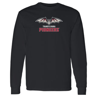 Transylvania University Pioneers Primary Logo Long Sleeve T Shirt - Black