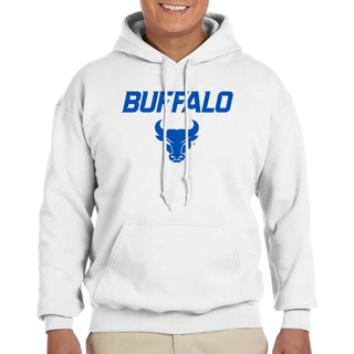 University at Buffalo Bulls Primary Logo Heavy Blend Hoodie - White