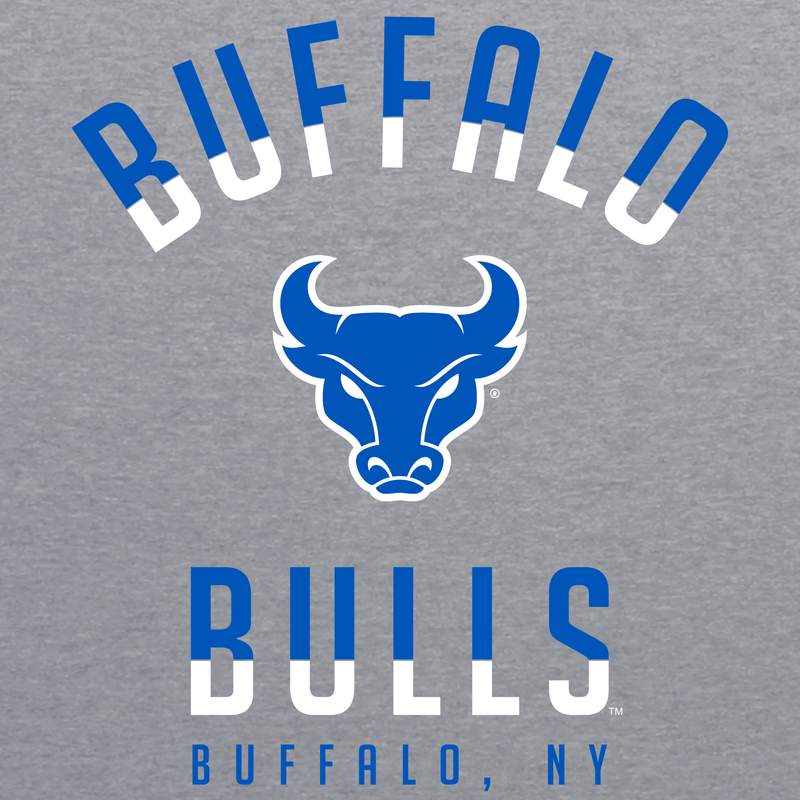 University at Buffalo Bulls Division Arch Canvas Triblend Short Sleeve T Shirt - Athletic Heather