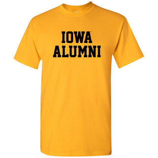 University of Iowa Hawkeyes Basic Block Alumni Short Sleeve T Shirt - Gold