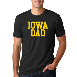 Iowa Hawkeyes Basic Block Dad Short Sleeve T Shirt - Black