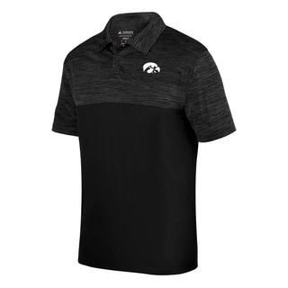 Iowa Tigerhawk EMB LC Shadow Tonal Heather Polo - Black