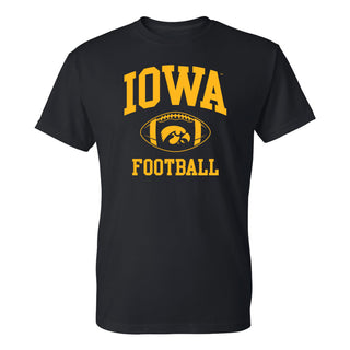 University of Iowa Hawkeyes Classic Football Arch Short Sleeve T Shirt - Black