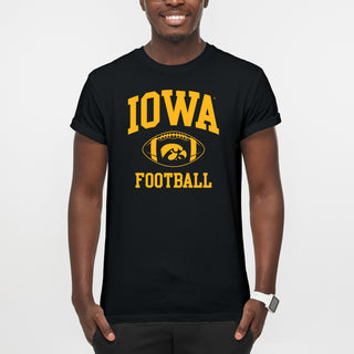 University of Iowa Hawkeyes Classic Football Arch Short Sleeve T Shirt - Black