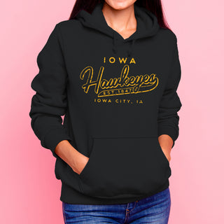 University of Iowa Hawkeyes Road Trip Heavy Blend Hoodie - Black