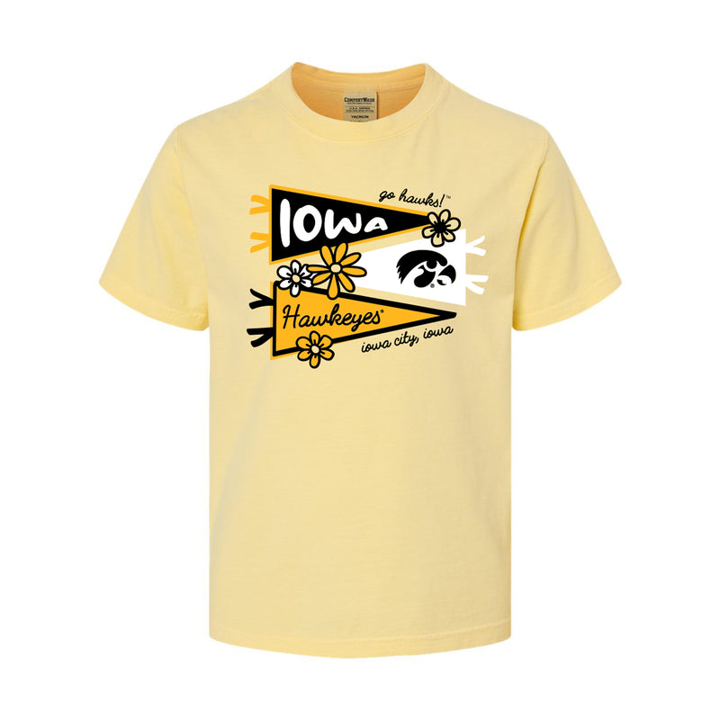 Iowa Cute Pennant CW Youth T-Shirt - Summer Squash