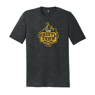 Iowa Wrestle Town Triblend T-Shirt - Black Frost