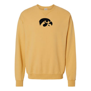 Iowa Tigerhawk FF EMB Garment-Dyed Crewneck - Artisan Gold