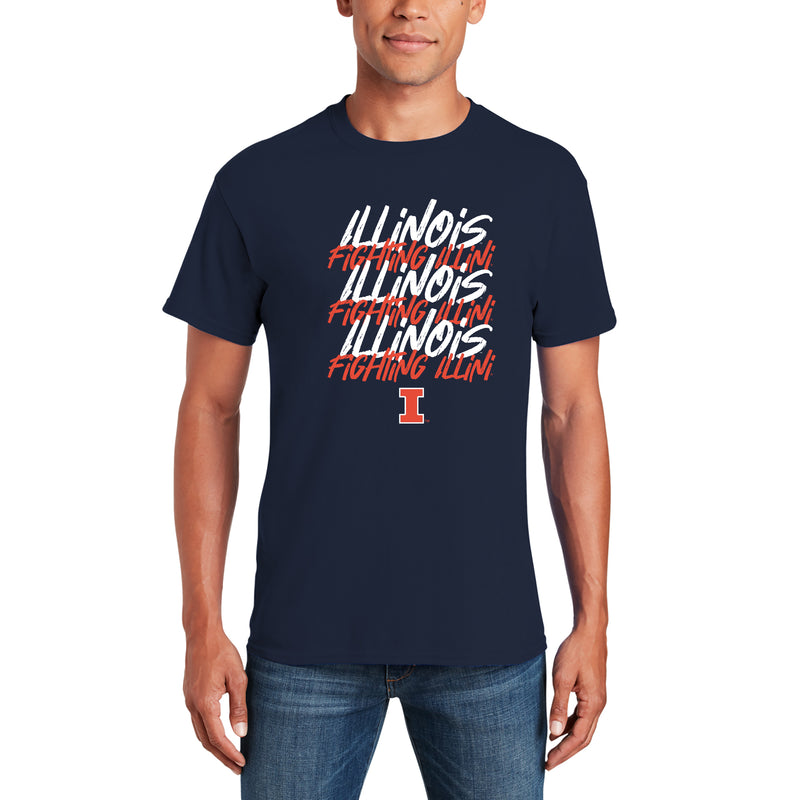 Illinois Marker Repeat T-Shirt - Navy