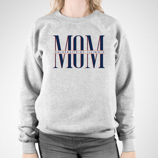 Illinois Classic Mom Crewneck - Sport Grey