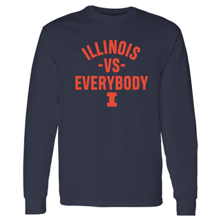 Illinois Vs Everybody Long Sleeve - Navy