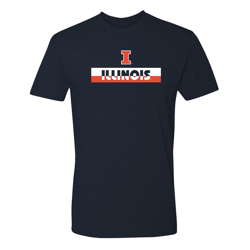 Illinois Split Bar NLA T-Shirt - Midnight Navy