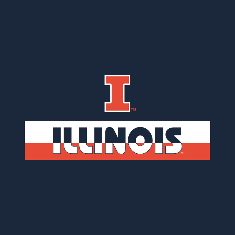 Illinois Split Bar NLA T-Shirt - Midnight Navy