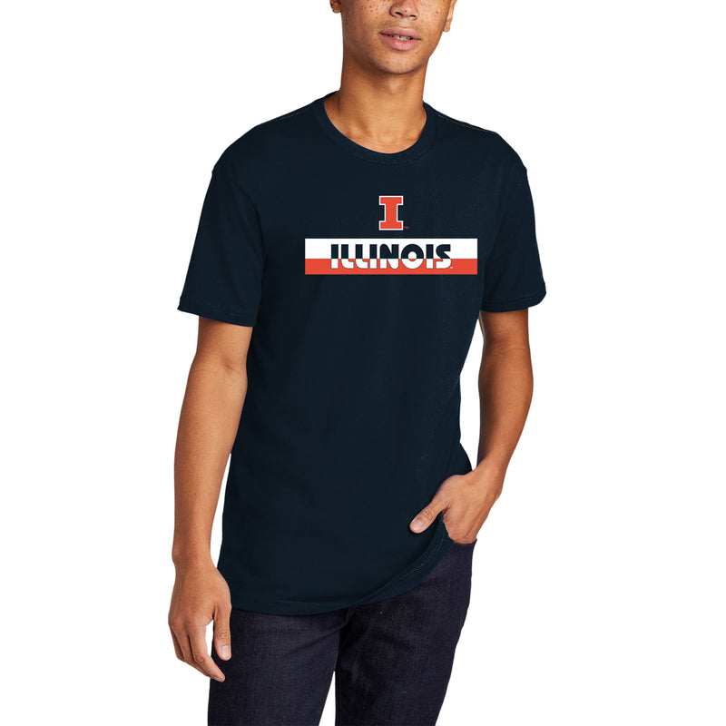 Illinois Split Bar NLA T-Shirt - Midnight Navy