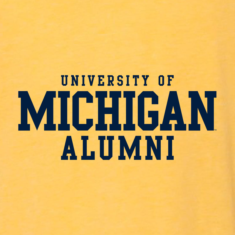 Michigan Block Alumni II Triblend T-Shirt - Yellow Gold