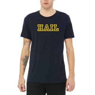 Hail Outline Canvas Tee - Solid Navy Triblend