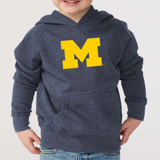 Michigan Block M Toddler Special Blend Raglan Hoodie - Midnight Navy