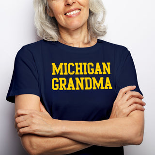 Michigan Basic Block Grandma NLA T-Shirt - Midnight Navy