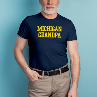 Michigan Basic Block Grandpa NLA T-Shirt - Midnight Navy