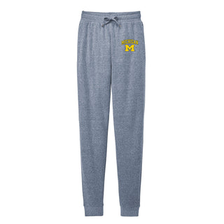 Michigan Arch Logo LT Triblend Fleece Jogger - Navy Frost