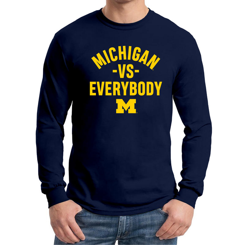 Michigan Vs Everybody Long Sleeve - Navy