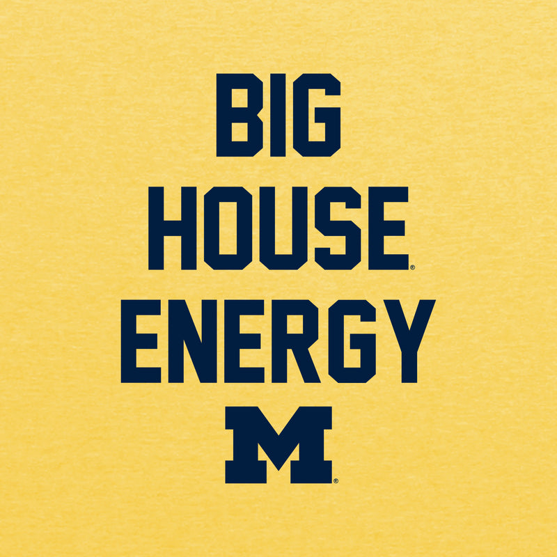 Michigan Big House Energy CVC Jersey T-Shirt - Heather Yellow