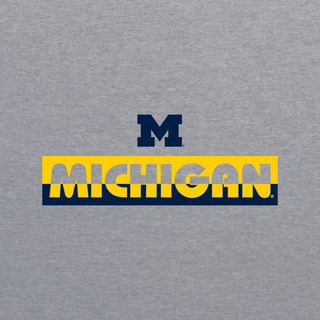 Michigan Split Bar NLA T-Shirt - Heather Grey