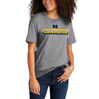 Michigan Split Bar NLA T-Shirt - Heather Grey