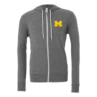 UGP Block M Zip Hoodie - Deep Heather