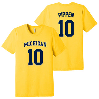 Michigan NIL Pippen 10 Canvas Triblend T-Shirt - Yellow Gold