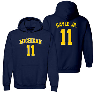 Michigan NIL Gayle Jr 11 Hoodie - Navy