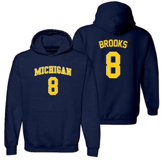 Michigan NIL Brooks 8 Hoodie - Navy