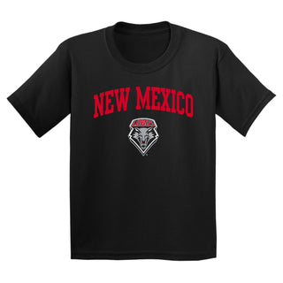 University of New Mexico Lobos Arch Logo Cotton Youth T-Shirt - Black