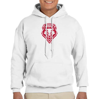 University of New Mexico Lobos Primary Logo Cotton Hoodie - White