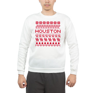 Houston Holiday Sweater Crewneck - White