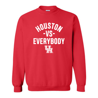 Houston Vs Everybody Crewneck Sweatshirt - Red