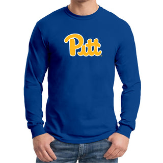 Pittsburgh Panthers Primary Logo Long Sleeve T-Shirt - Royal