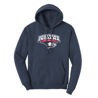 Southern Indiana Arch Logo Tall Hoodie - Navy