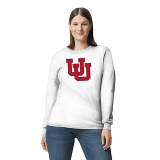 Utah Utes Primary Logo Long Sleeve T-Shirt - White