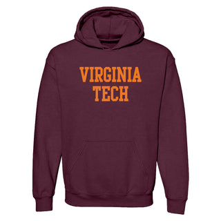 Virginia Tech Basic Block Hoodie - Maroon