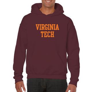 Virginia Tech Basic Block Hoodie - Maroon