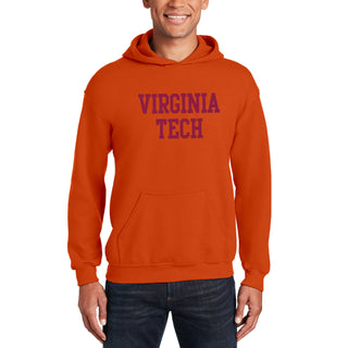 Virginia Tech Basic Block Hoodie - Orange