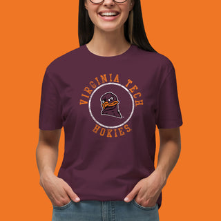 Virginia Tech Distressed Circle Logo T-Shirt - Maroon
