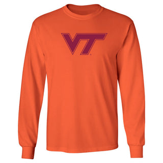 Virginia Tech Primary Logo Long Sleeve - Orange