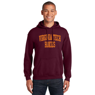 Virginia Tech Front Back Print Hoodie - Maroon