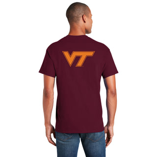 Virginia Tech Front Back Print T-Shirt - Maroon