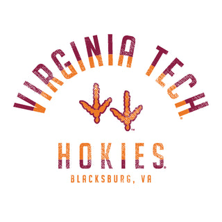 Virginia Tech Division Arch Triblend T-Shirt - Solid White