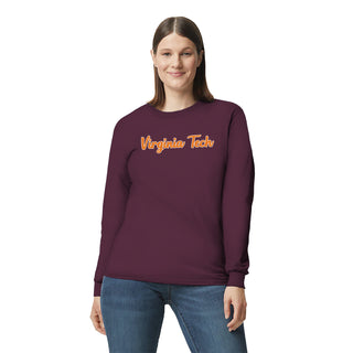 Virginia Tech Basic Script Long Sleeve - Maroon