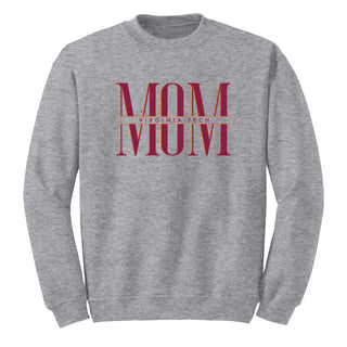 Virginia Tech Classic Mom Crewneck Sweatshirt - Sport Grey